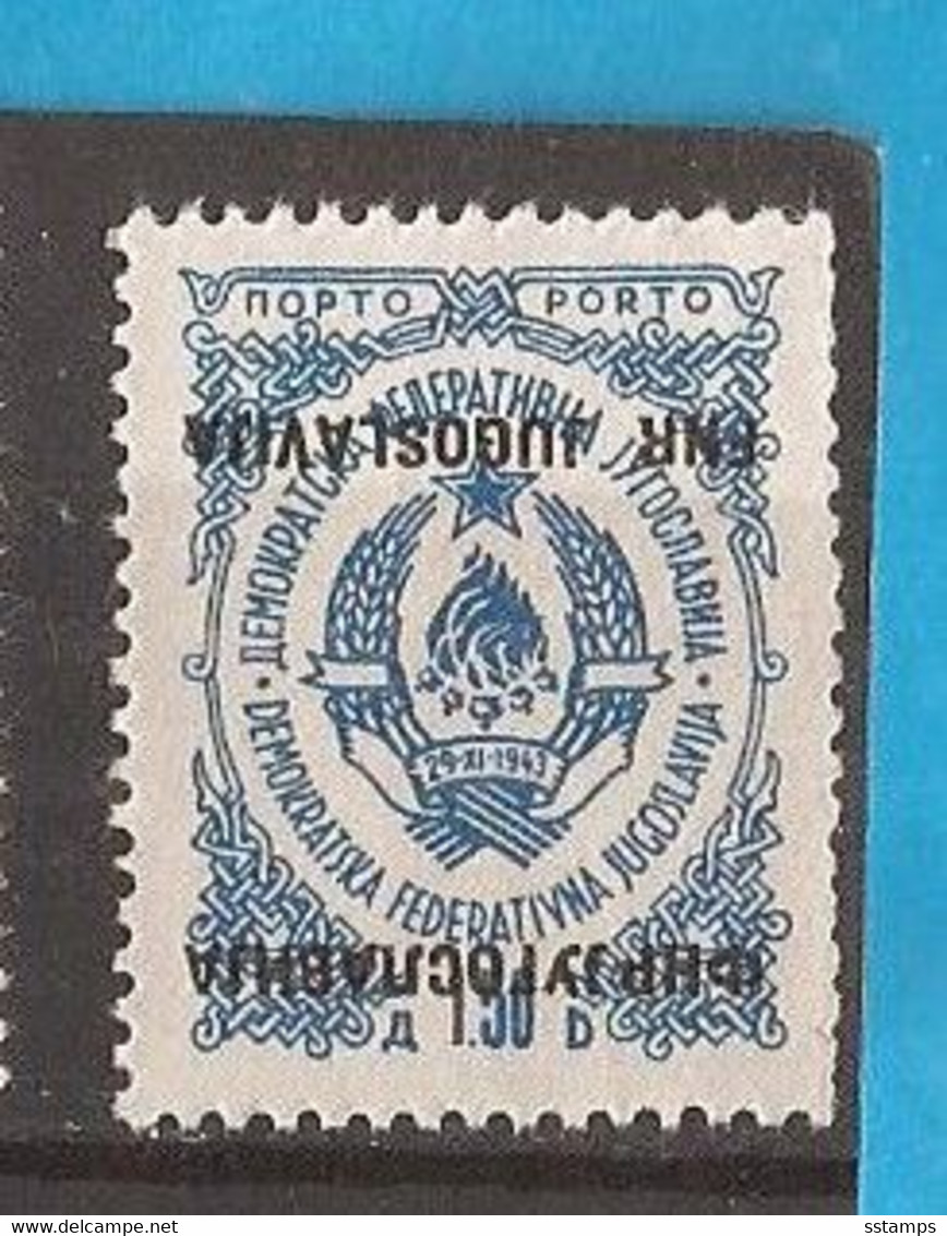 15-8   1945  JUGOSLAVIJA JUGOSLAWIEN   ERROR PORTO AUFDRUCK KOPFSTEHEND SEHR SELTEN FUER SPEZIALISTEN   MNH - Non Dentelés, épreuves & Variétés