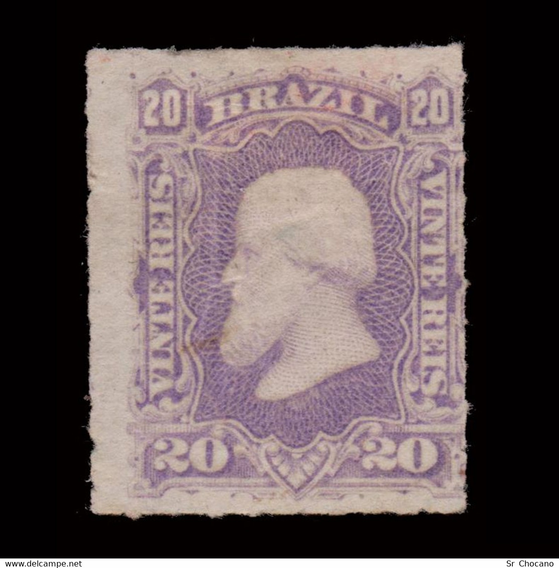 BRAZIL.1878-9.PEDRO II.20r.SCOTT 20.MNG.ROULETTED - Unused Stamps