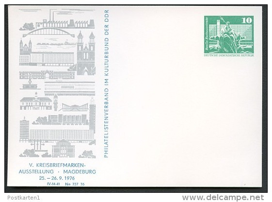 DDR PP16 D2/042 Privat-Postkarte BAUWERKE MAGDEBURG 1976  NGK 3,00 € - Privatpostkarten - Ungebraucht