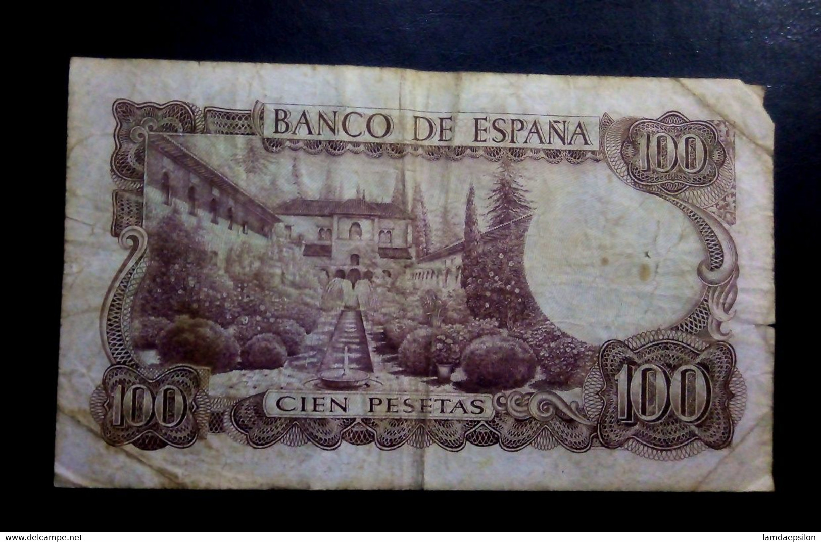 A6  ESPAGNE   BILLETS DU MONDE   SPAIN  BANKNOTES  100 PESETAS 1970 - 100 Peseten