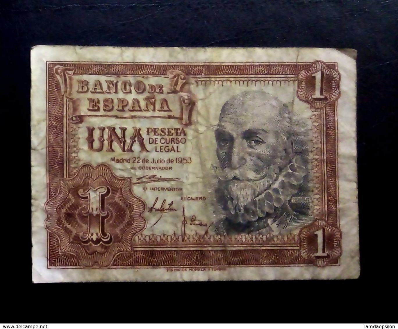 A6  ESPAGNE   BILLETS DU MONDE   SPAIN  BANKNOTES  1  PESETAS 1953 - 1-2 Pesetas