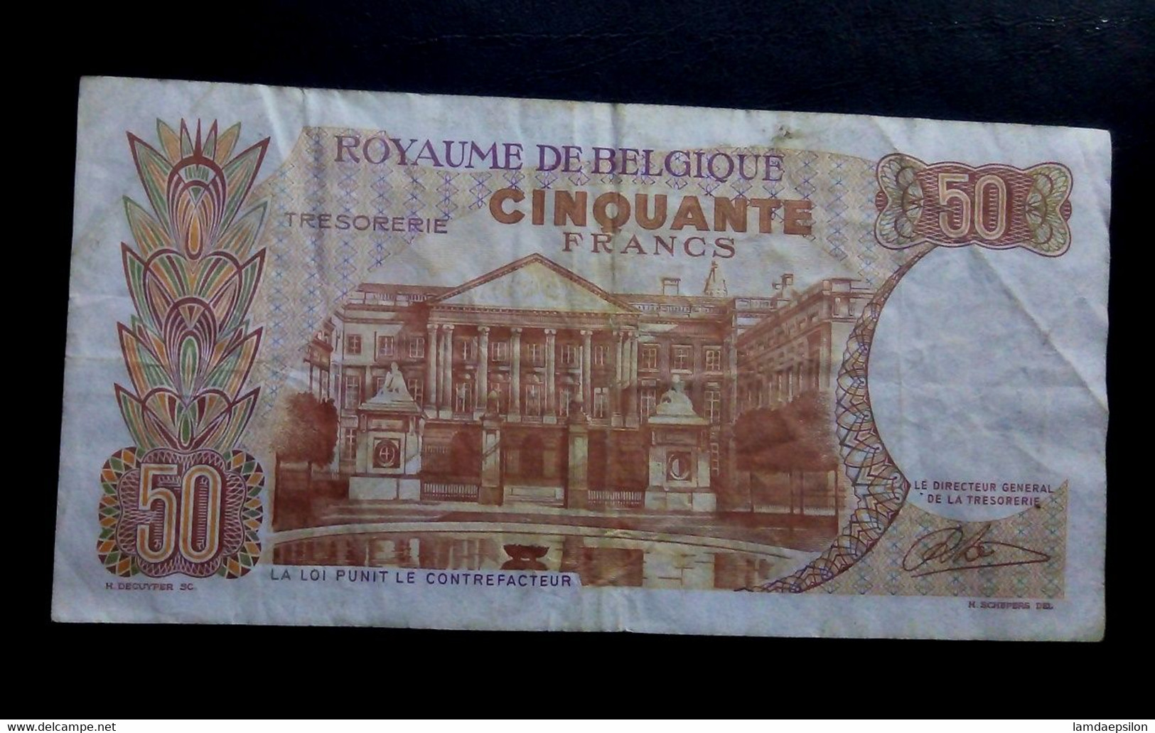 A6  BELGIQUE   BILLETS DU MONDE   BELGIUM  BANKNOTES  50 FRANCS   1966 - [ 9] Collections