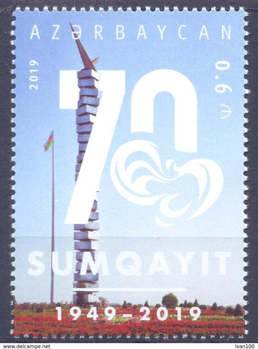 2019. Azerbaijan, 70y Of Sumgait, Town, 1v, Mint/** - Azerbaïdjan
