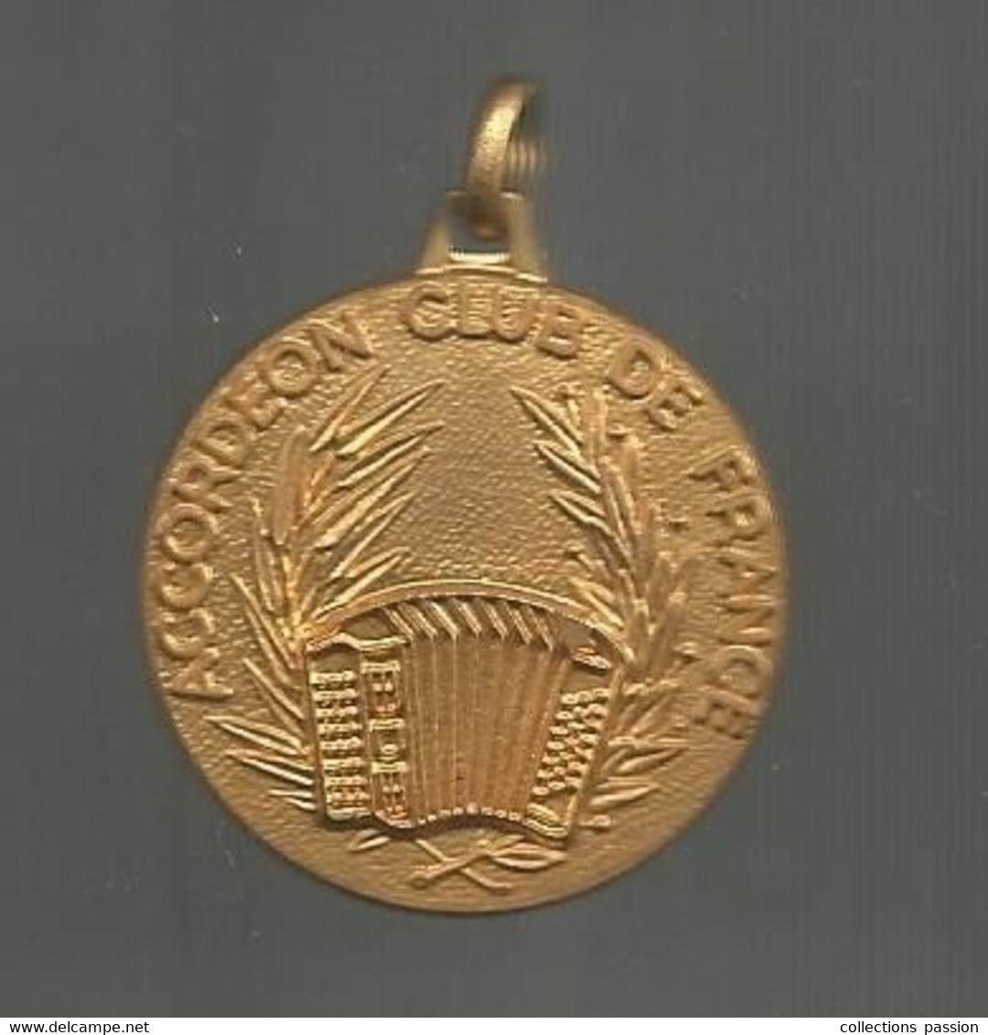 Médaille,, ACCORDEON CLUB DE FRANCE, Musique & Musiciens, 2 Scans , Frais Fr 1.65 E - Profesionales / De Sociedad