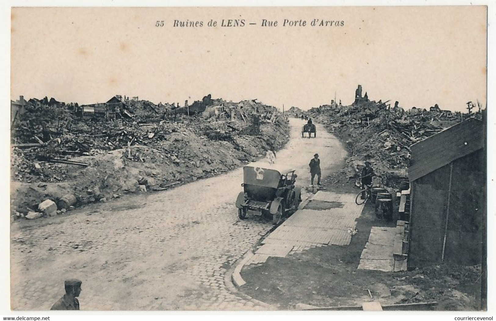 CPA - LENS (Pas De Calais) - Ruines De Lens - Rue Porte D'Arras - Lens