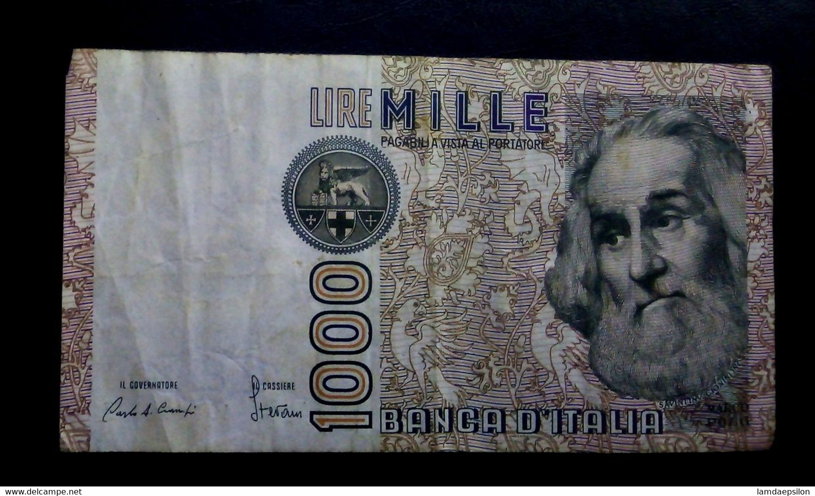 A6  ITALIE   BILLETS DU MONDE   ITALIA  BANKNOTES  1000  LIRE 1982 - [ 9] Collections