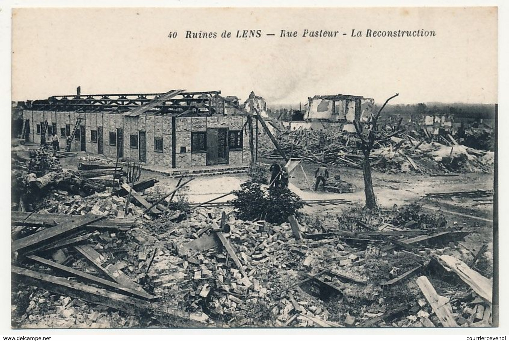 CPA - LENS (Pas De Calais) - Ruines De Lens - Rue Pasteur - La Reconstruction - Lens