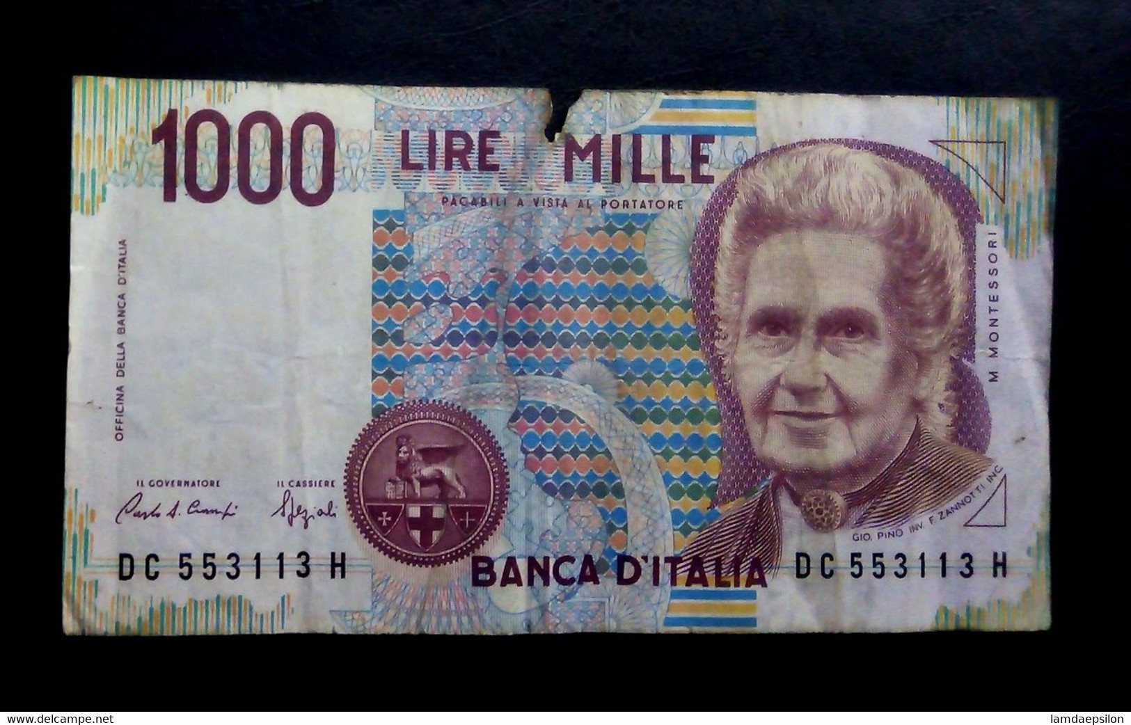 A6  ITALIE   BILLETS DU MONDE   ITALIA  BANKNOTES  1000  LIRE 1990 - [ 9] Verzamelingen