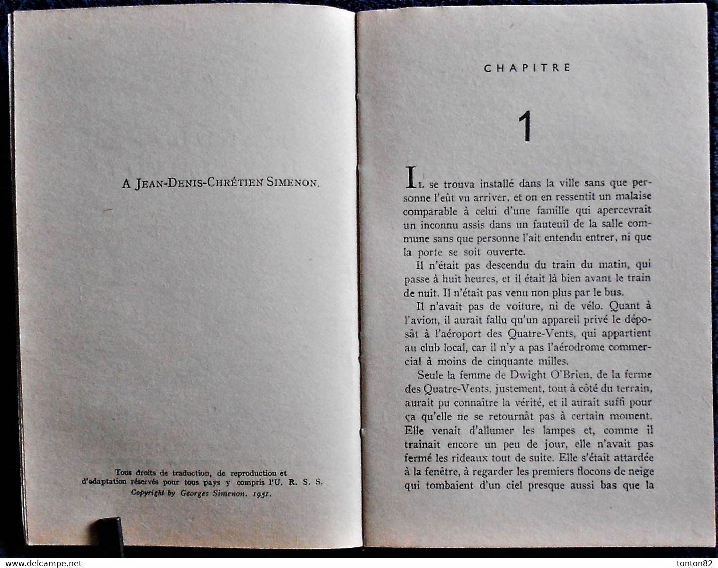 Georges Simenon -  Un Nouveau Dans La Ville - Presses De La Cité - ( 1951 ) . - Simenon