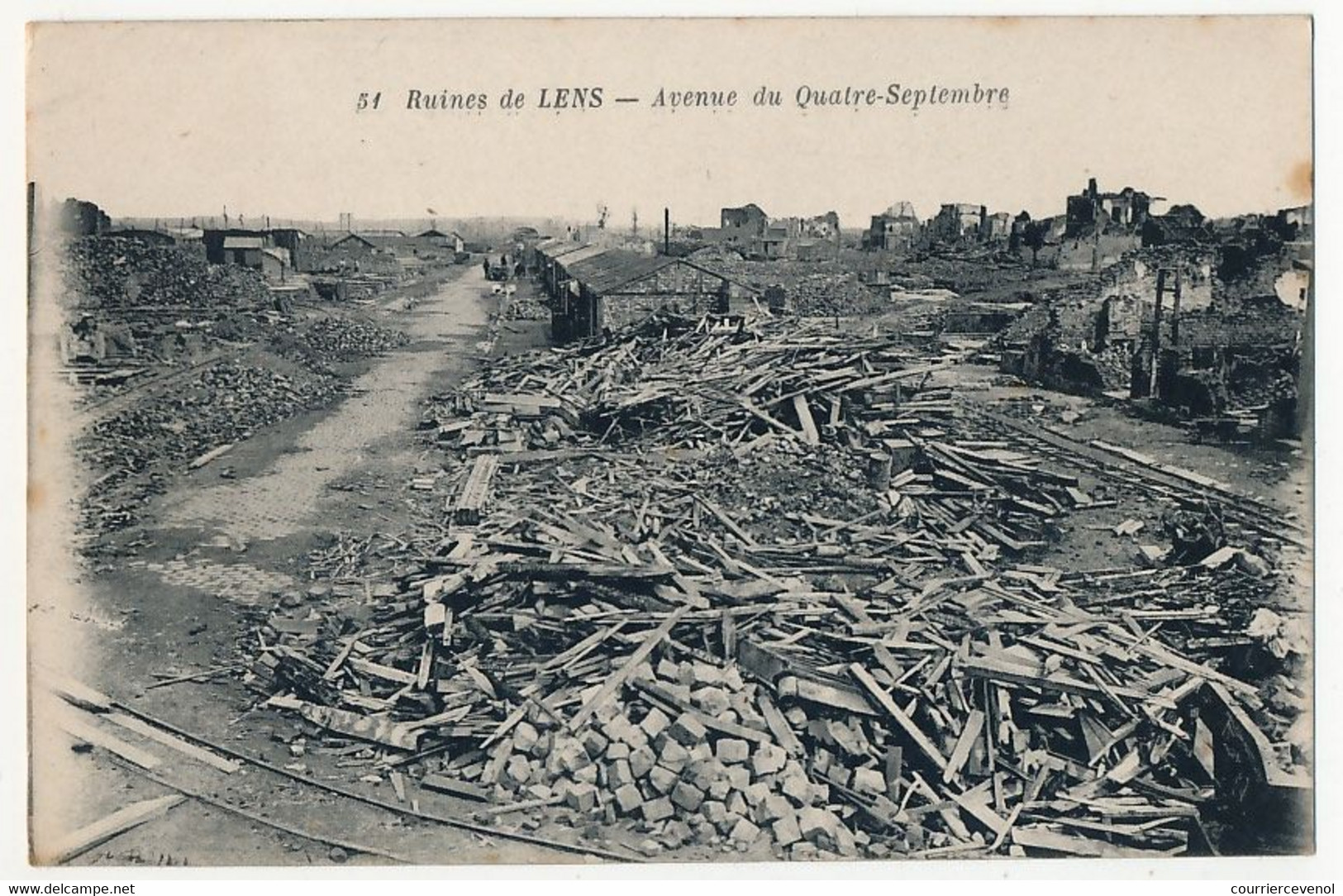 CPA - LENS (Pas De Calais) - Ruines De Lens - Avenue Du Quatre-Septembre - Lens