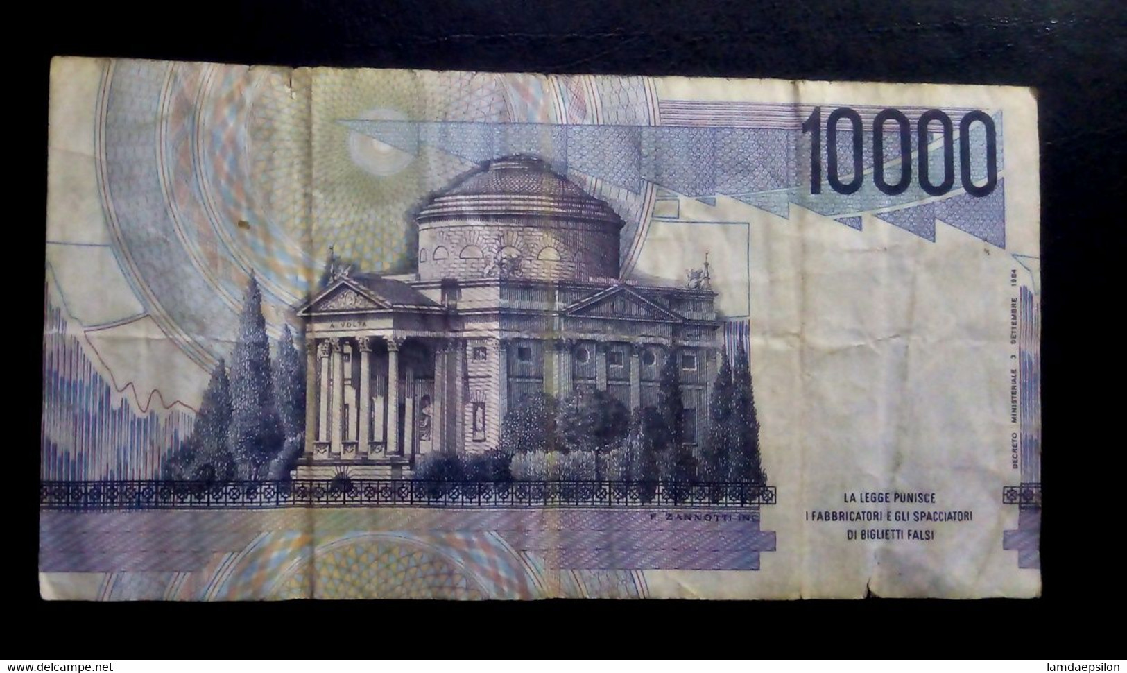 A6  ITALIE   BILLETS DU MONDE   ITALIA  BANKNOTES  10000  LIRE 1984 - [ 9] Verzamelingen