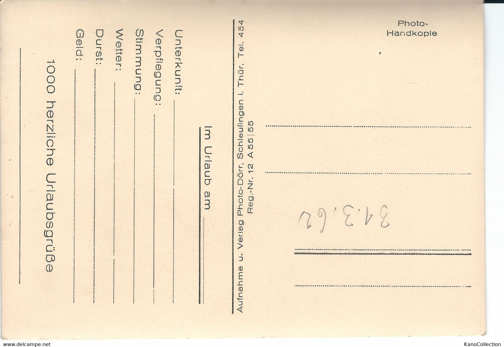 Bildtelegramm Aus Schleusingen, Thüringen, 1962, Nicht Gelaufen - Schleusingen