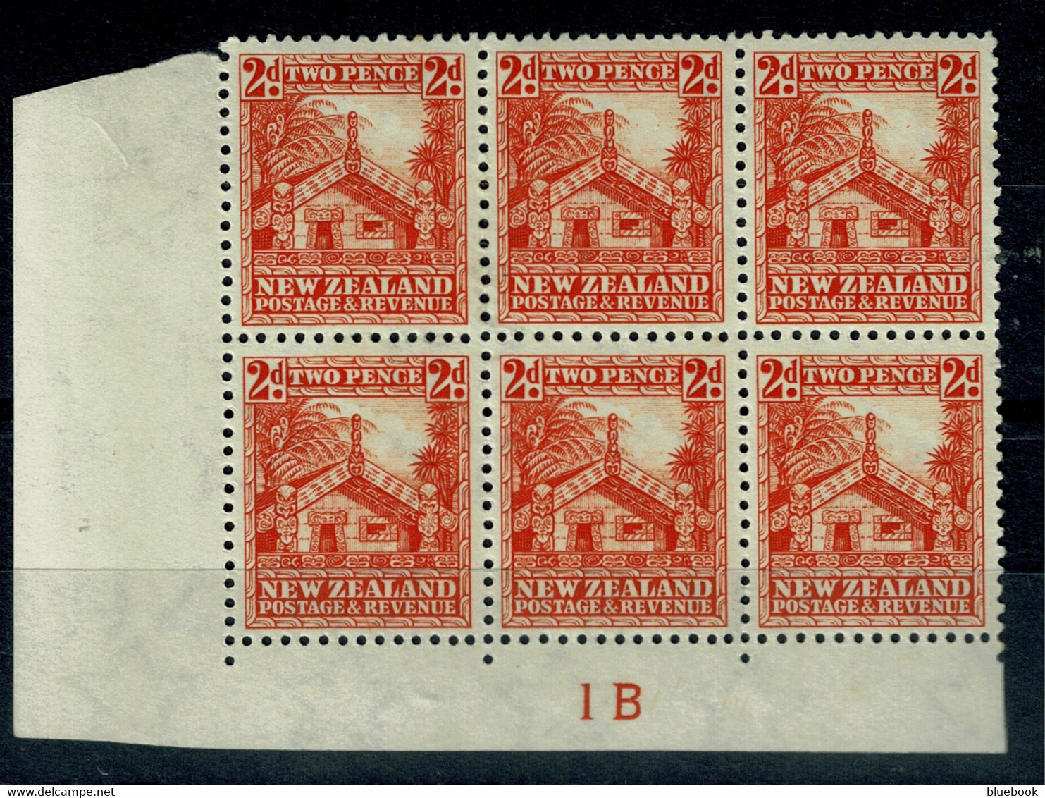 Ref 1569 - New Zealand 1936 - 2d Plate Block Of 6 MNH Stamps - SG 84 (Perf 14 X 13.5) - Ongebruikt