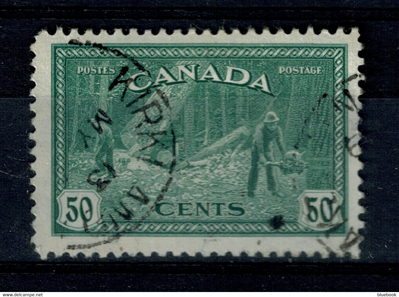 Ref 1569 - 1946 Canada  50c Peace Issue  - Fine Used Stamp SG 405 - Used Stamps