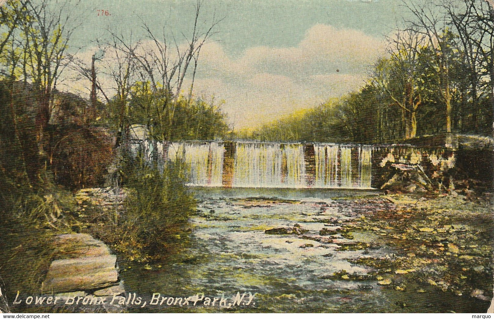 New York Bronx Park Lower Bronx Falls 1909 - Bronx