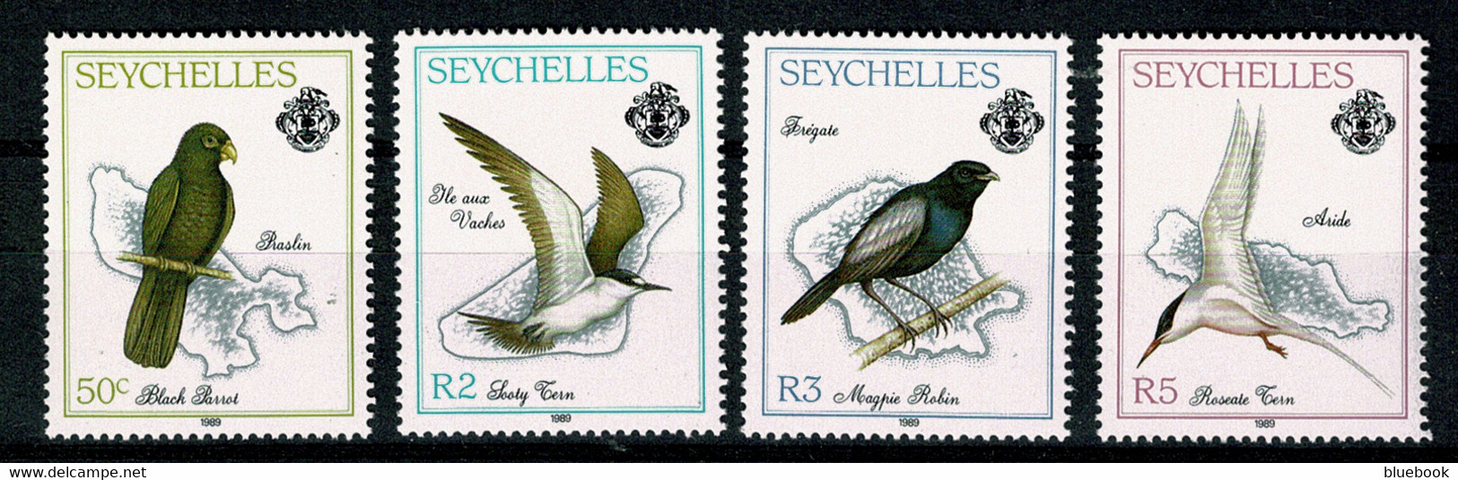Ref 1572 - 1989 Seychelles - Birds - Mint Stamps - SG 755-8 - Seychelles (1976-...)