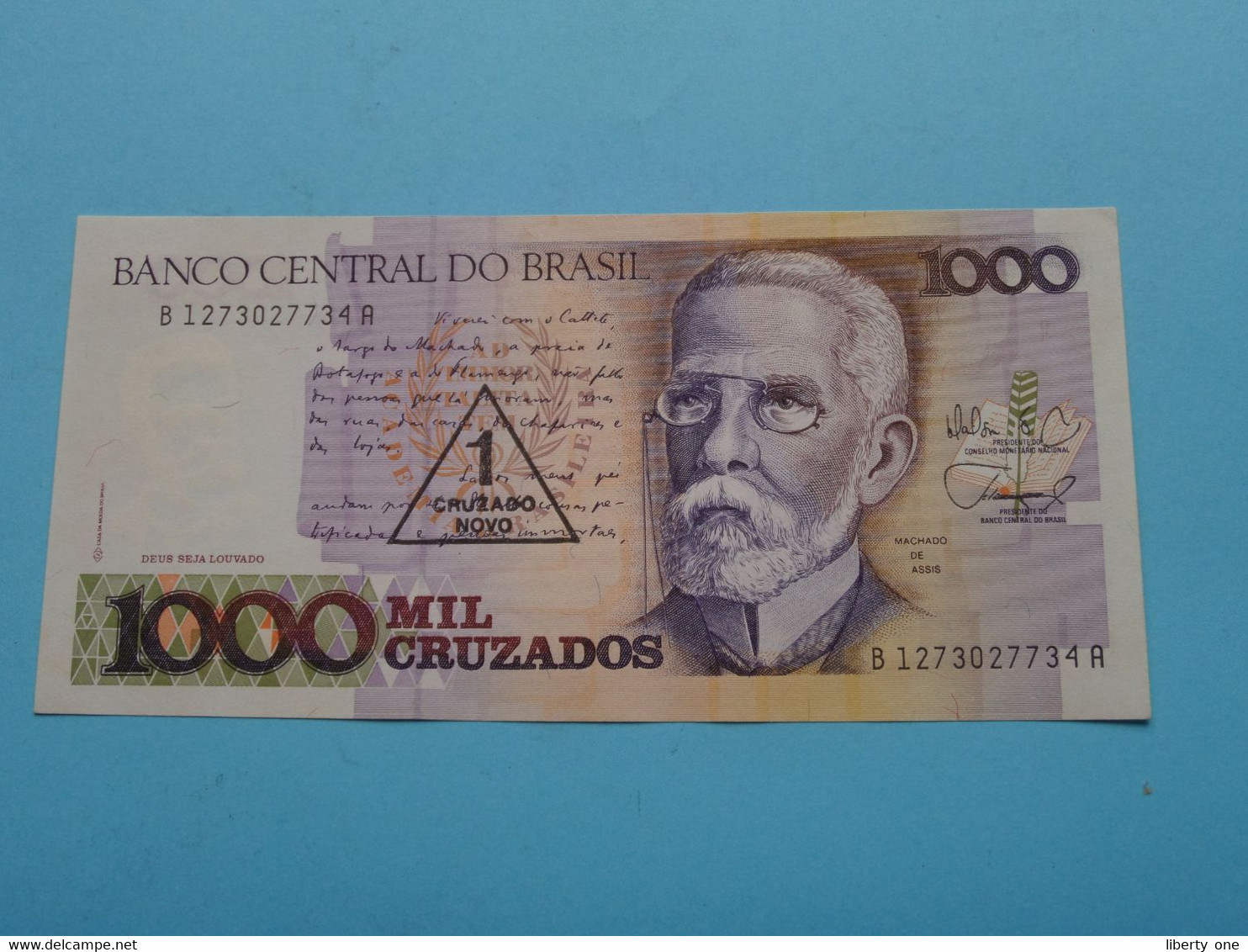 1000 Mil Cruzados ( B1273027734A ) Banco Central Do Brasil ( Voir / See > Scans ) UNC ! - Brazilië