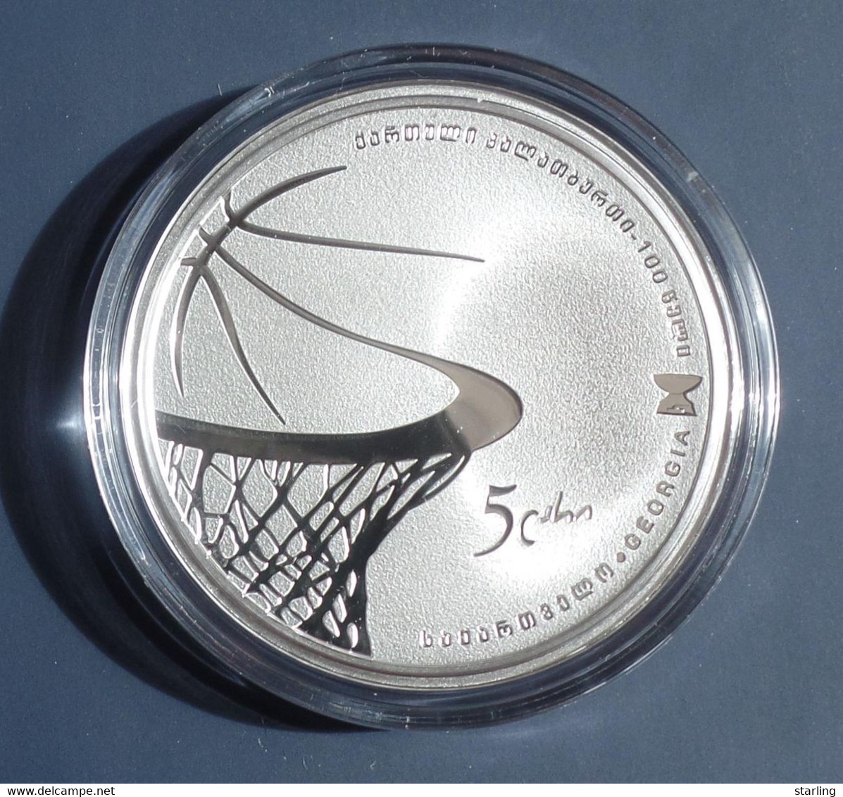 Georgia 2022 EuroBasket Collector Coin Silver Proof   See Description Please - Georgia