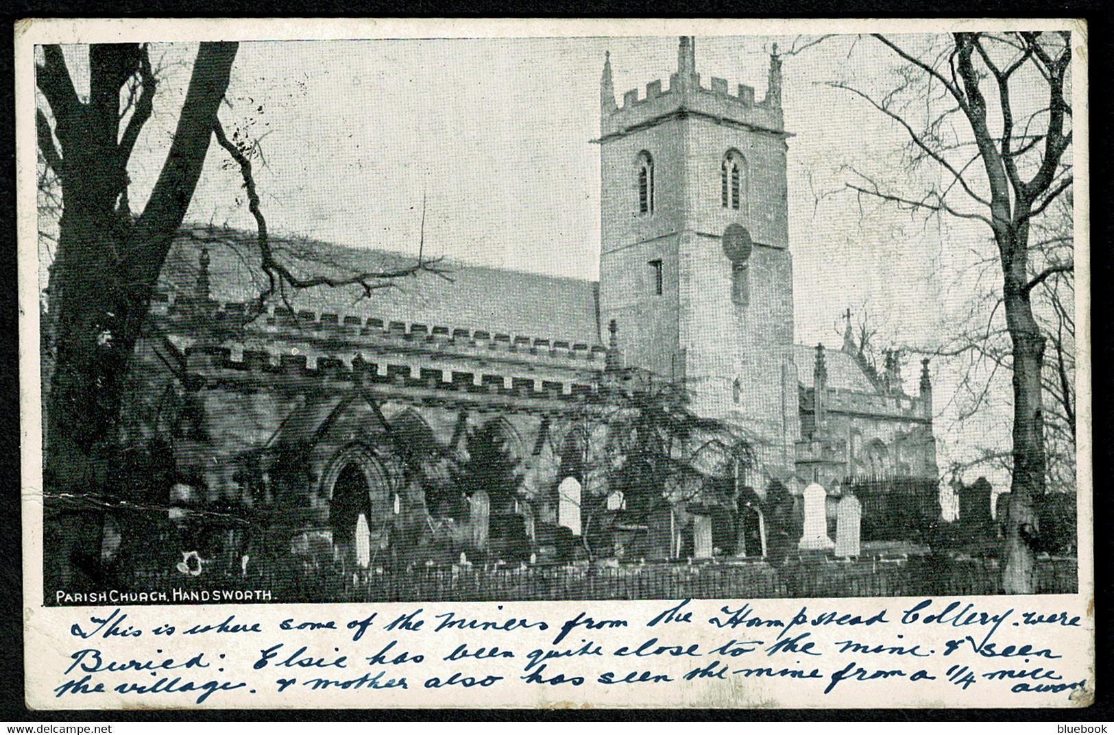 Ref 1576 - 1908 Postcard - Handsworth Parish Church - Birmingham - Birmingham