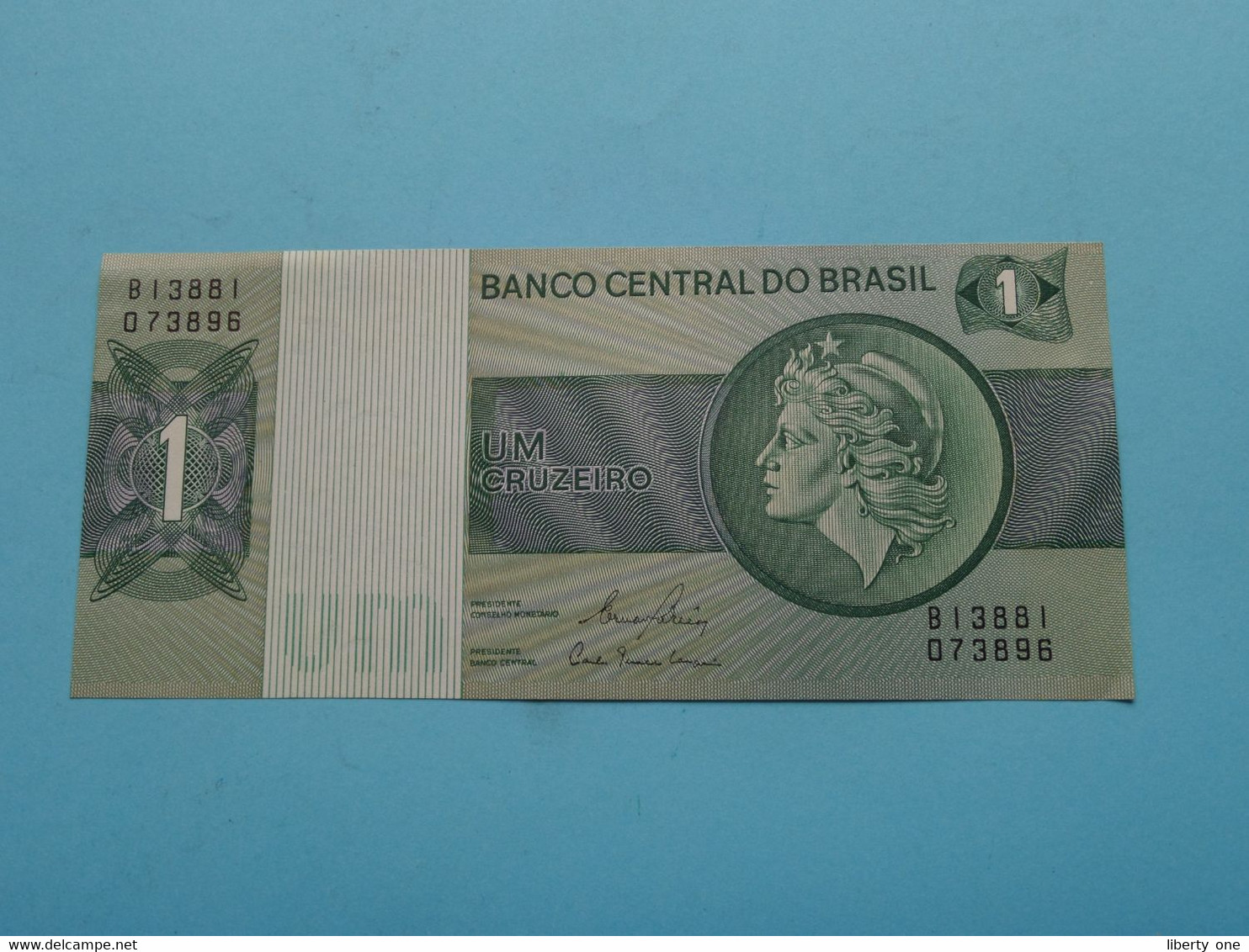 1 Um Cruzeiro ( B13881 073896 ) Banco Central Do Brasil ( Voir / See > Scans ) UNC ! - Brasile