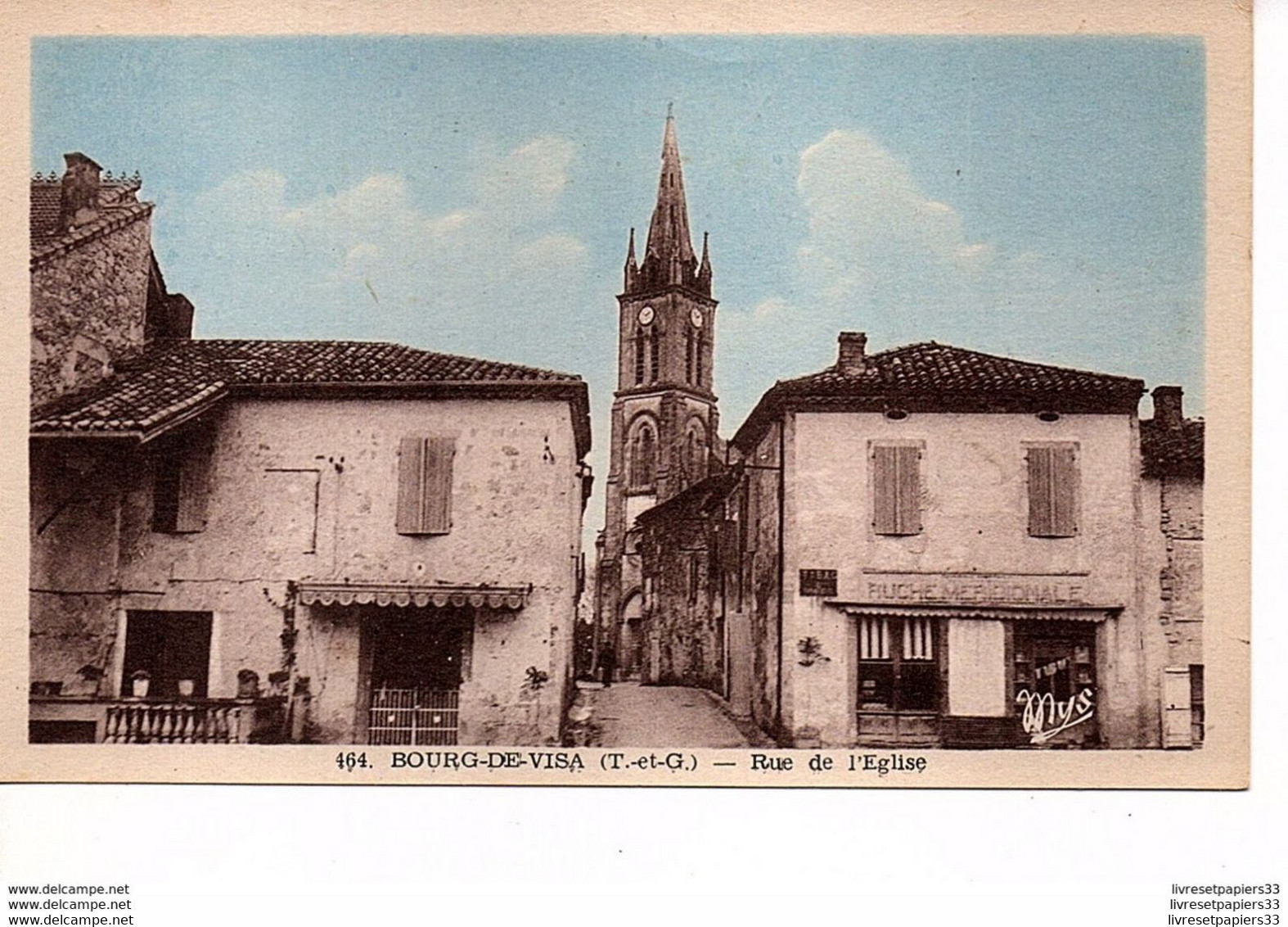 CP BOURG DE VISA (Tarn Et Garonne) Rue De L'Eglise - Bourg De Visa