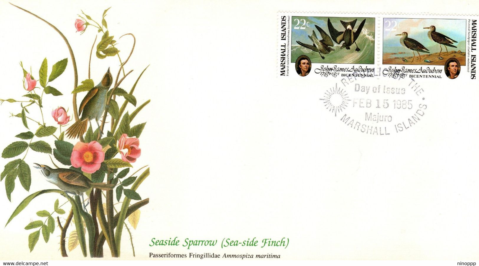 Marshall Islands 1985 Birds First Day Cover - Sparrows