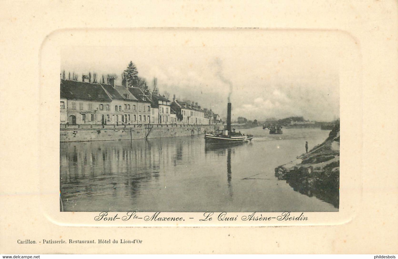 OISE  PONT SAINTE MAXENCE  Le Quai Arsene Berdin  ( édit Carillon Patisserie ) - Pont Sainte Maxence