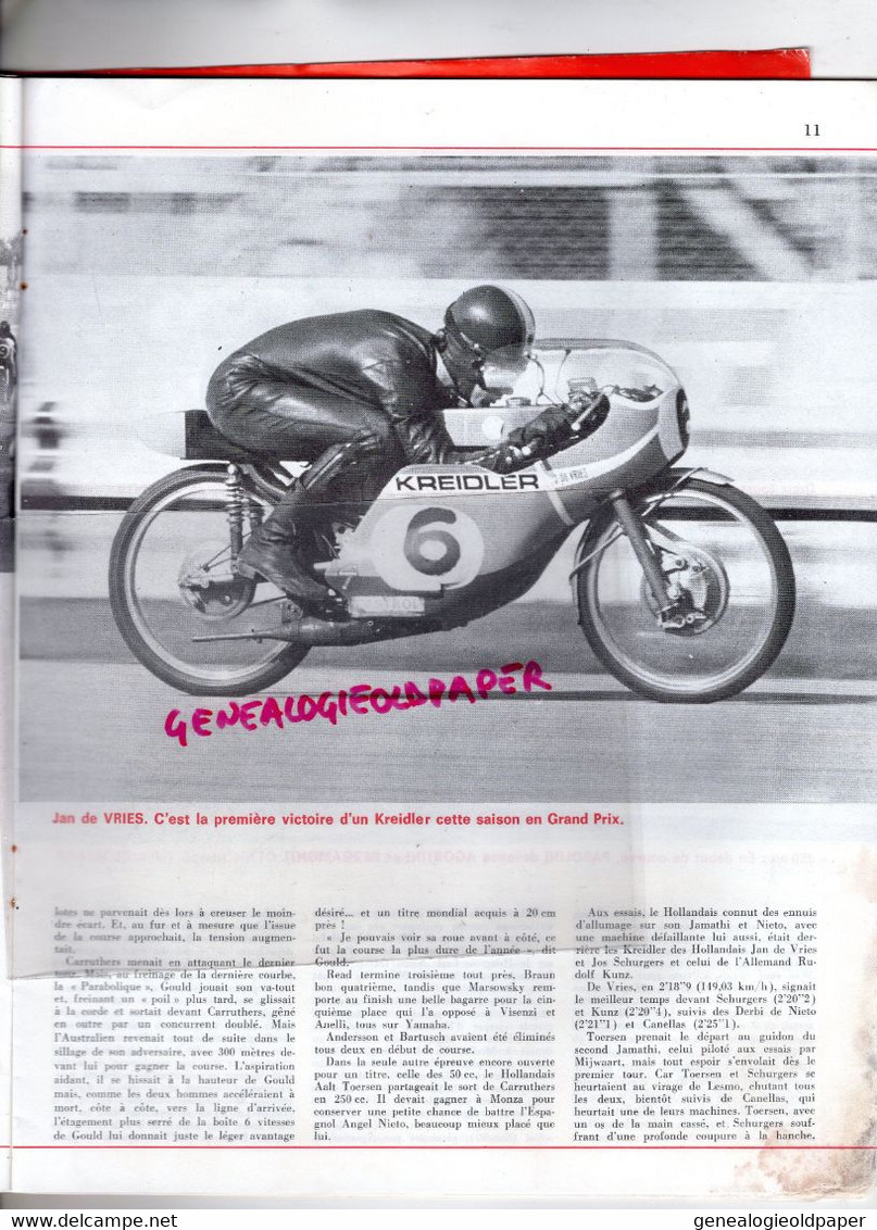 MOTO REVUE -1970- N° 1995-TRIUMPH AU BOL D' OR-KAWASAKI PARIS-ITALIE GOULD ET NIETO-HONDA DAYTONA-BENGT ABERG- VELTHOVEN