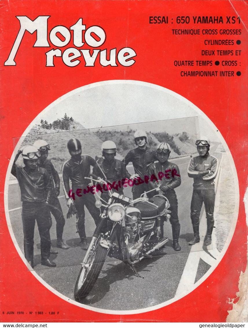 MOTO REVUE -1970- N° 1983-JAPON YAMAHA TOKYO-BACOU DOMART EN PONTHIEU-MONTLHERY-CROSS -ANNEMASSE-BROUTIN-MOUGIN- - Motorfietsen
