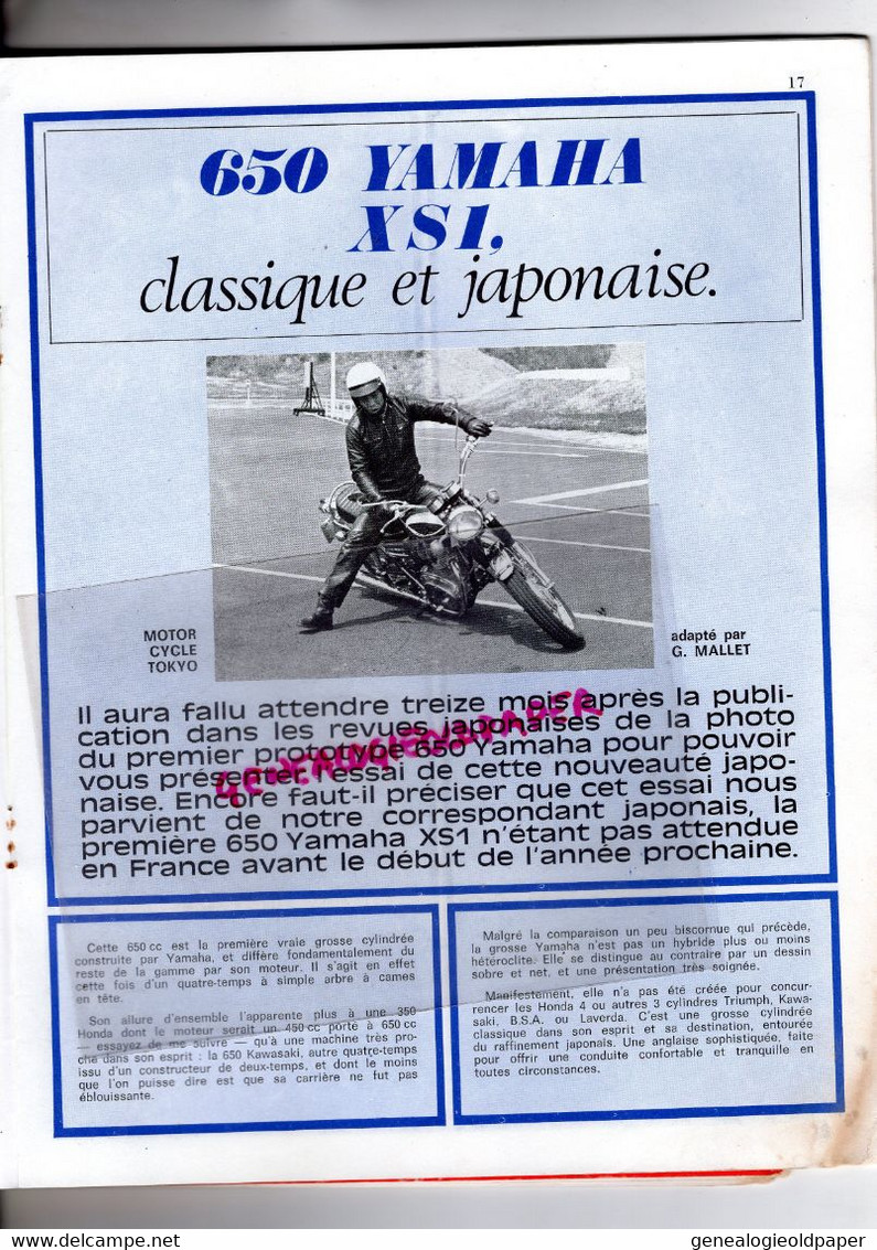 MOTO REVUE -1970- N° 1983-JAPON YAMAHA TOKYO-BACOU DOMART EN PONTHIEU-MONTLHERY-CROSS -ANNEMASSE-BROUTIN-MOUGIN- - Moto