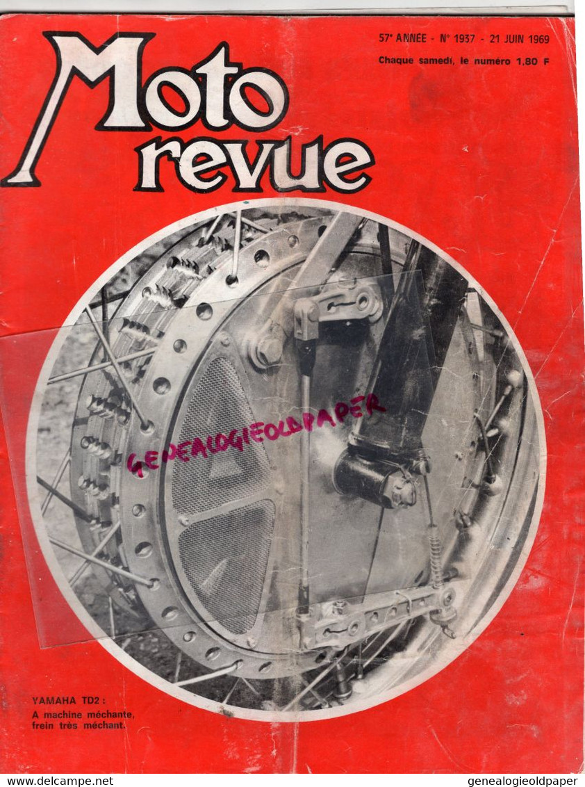 MOTO REVUE -1969- N° 1937-TOURIDT TROPHY -YAMAHA-MAGNY COURS-250  MZ-CROSS BACOU-FABRE-NOVACK-ANNEMASSE-ROCA AUREAL- - Motorfietsen