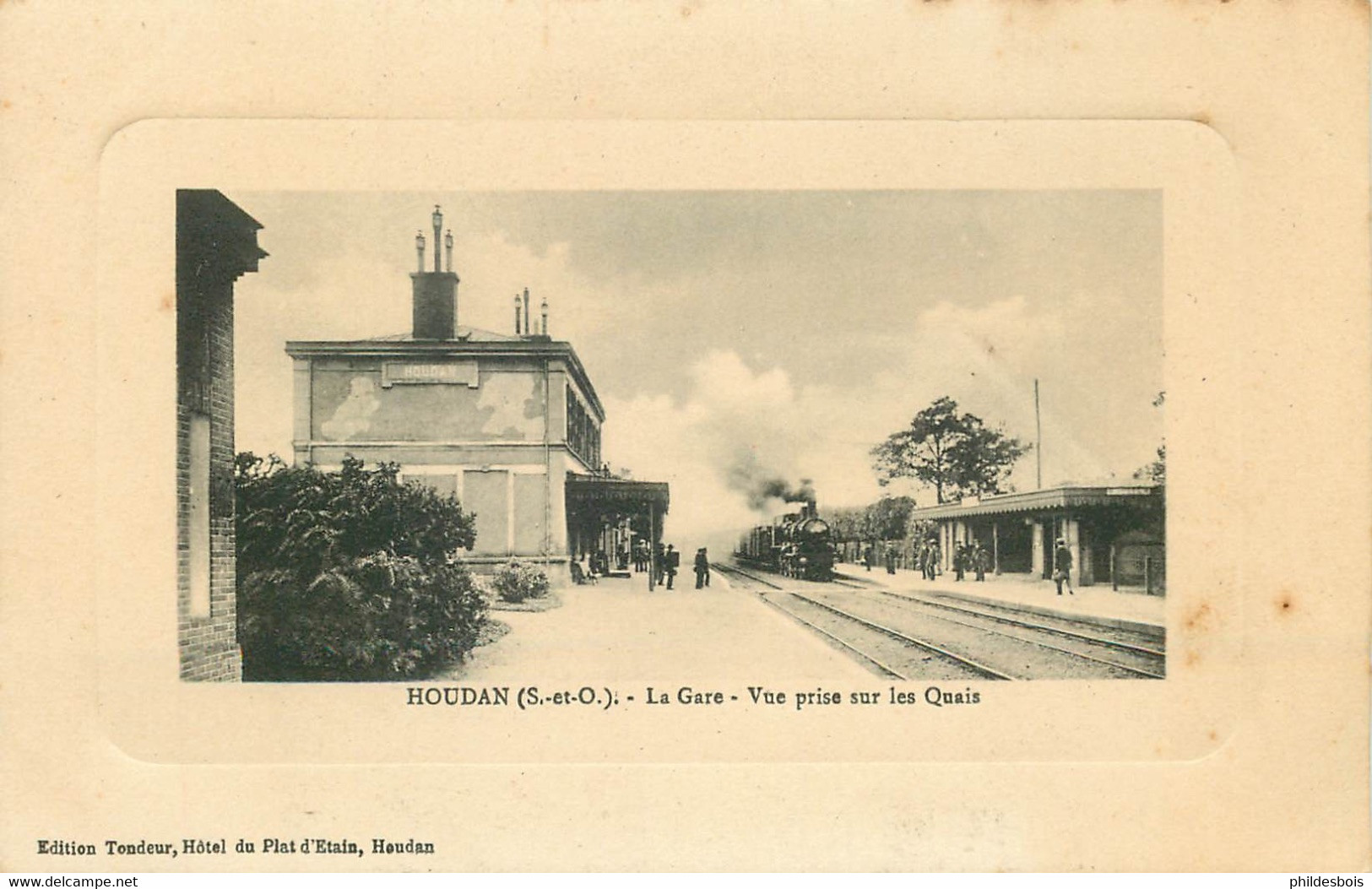 YVELINES  HOUDAN  (édit Tondeur ) La Gare Vue Prise Sur Les Quais - Houdan