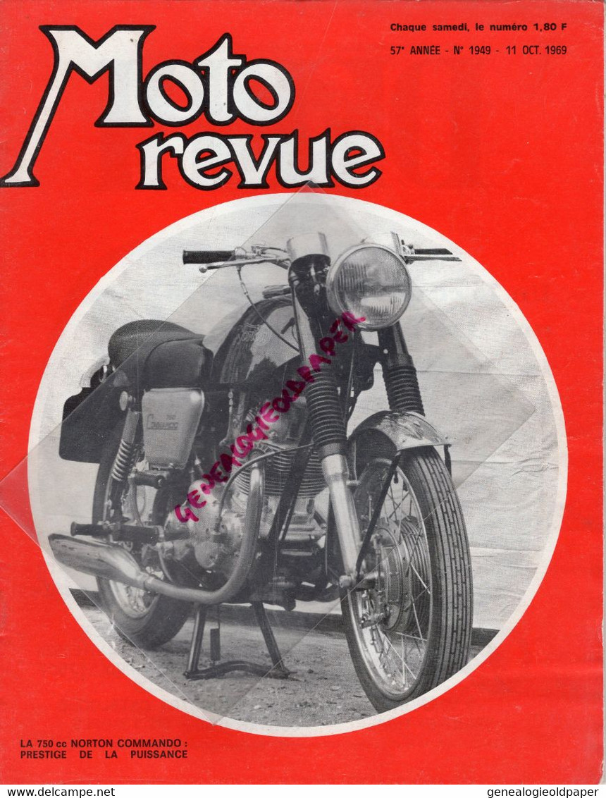 MOTO REVUE-1969- N° 1949-NORTON COMMANDO-BMW-MONTMHERY-AGOSTINI BAT HAILWOOD-FLANDRIA-BERBI-KREIDLER-RIXENSART-CROSS - Moto