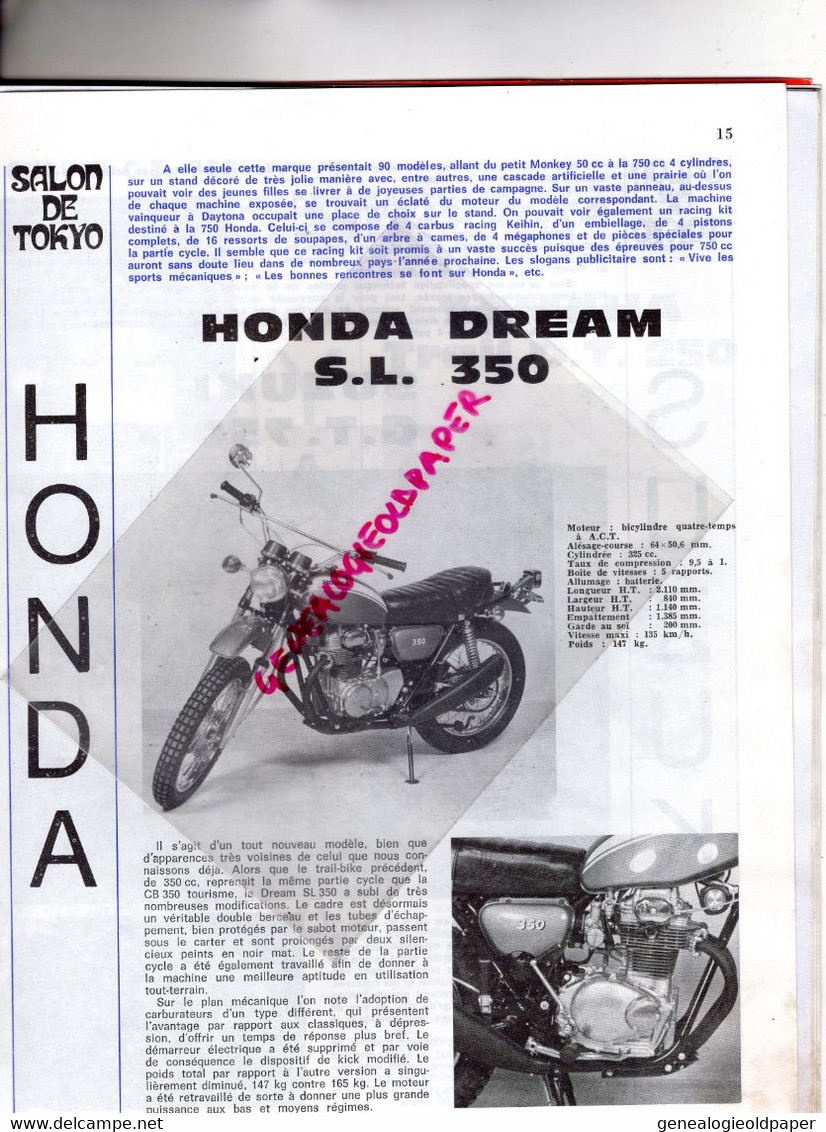 MOTO REVUE-1970- N° 2002-SALON TOKYO JAPON-HONDA-RALLYE VINCENT-SUZUJI 750-CHRISTIAN HUGUET-COUPES ARMISTICE-CANNES