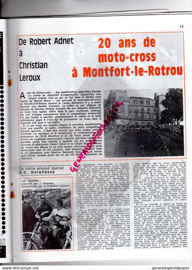 MOTO REVUE- 1970- N° 1989-SPA AGO ET RAVEL-MALAGUTI-VAL ISERE -MONTFORT LE ROTROU-MONTJUICH DEGENS GODDARD -DRESDA-DINAN - Moto