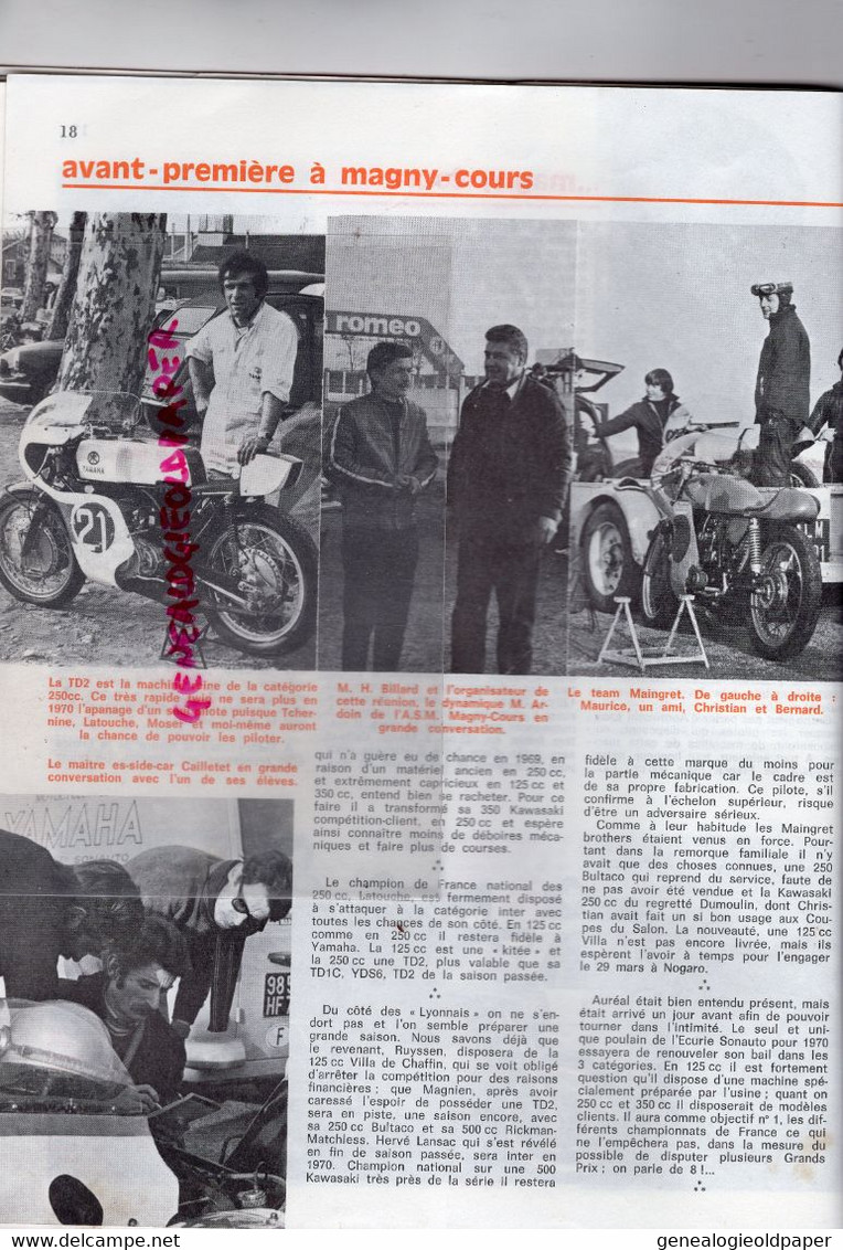 MOTO REVUE- 1970-N° 1971-BSA TRIUMPH-DAYTONA-NORTON-TRIAL BEUTAL-COGNAC-MOTO BALL-MAGNY COURS-THIERRY TCHERNINE-LAPIZE