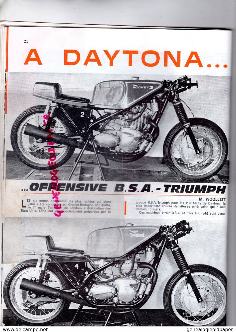 MOTO REVUE- 1970-N° 1971-BSA TRIUMPH-DAYTONA-NORTON-TRIAL BEUTAL-COGNAC-MOTO BALL-MAGNY COURS-THIERRY TCHERNINE-LAPIZE