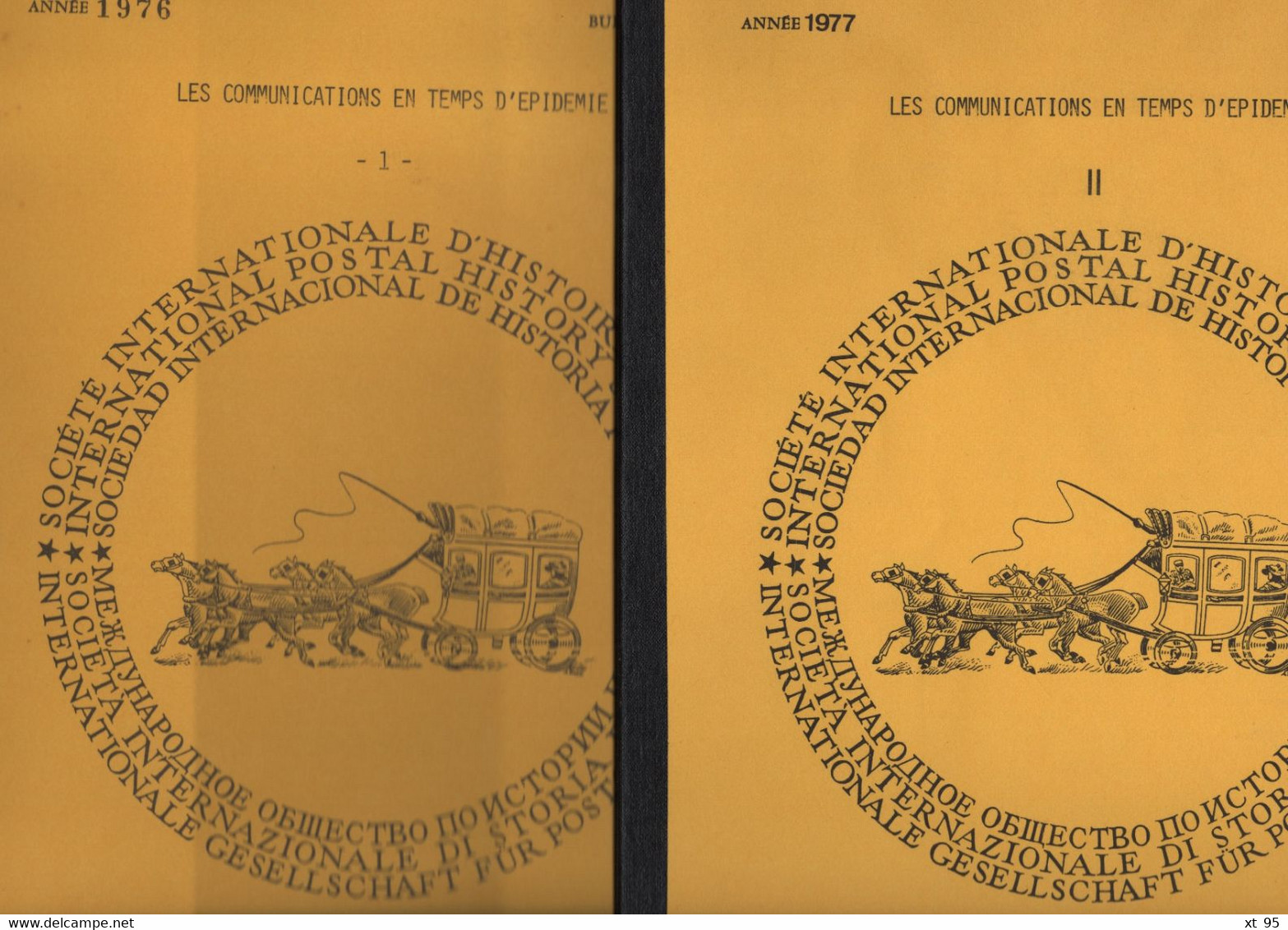 Societe Internationale Histoire Postale - N°32-33-34-35 - Les Communications En Temps D Epidemie I & II - Philatelie Und Postgeschichte