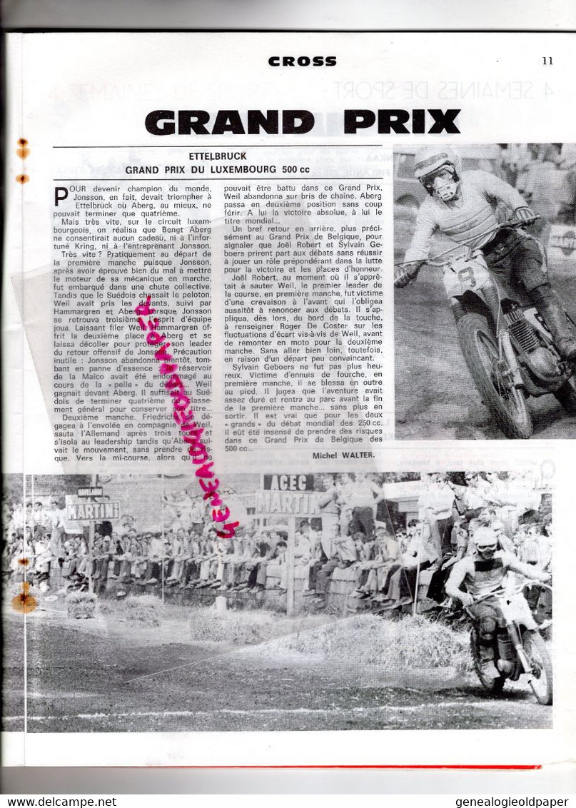 MOTO REVUE-1970-N° 1991-CROSS-GRASS TRACK-DRESDA DEGENS-BOL OR- LINAS MONTLHERY-LAGUEPIE-LAVAUR-MOISSAC-APOLDA-CHINON