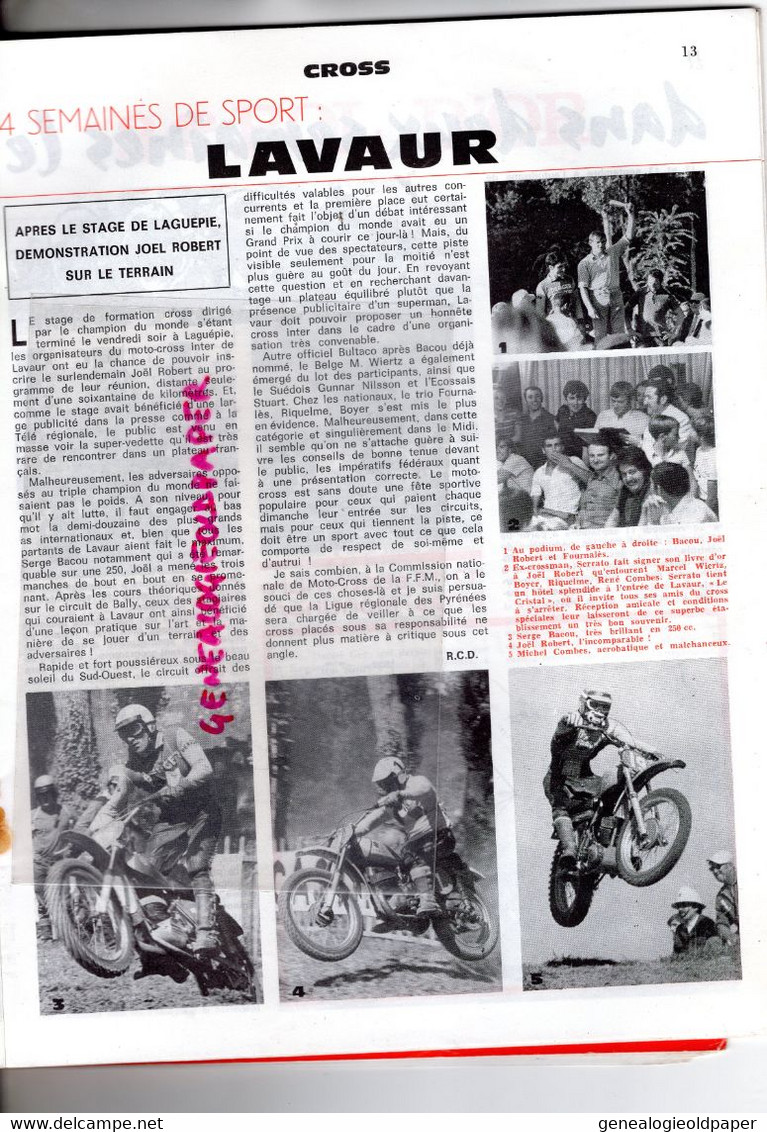 MOTO REVUE-1970-N° 1991-CROSS-GRASS TRACK-DRESDA DEGENS-BOL OR- LINAS MONTLHERY-LAGUEPIE-LAVAUR-MOISSAC-APOLDA-CHINON