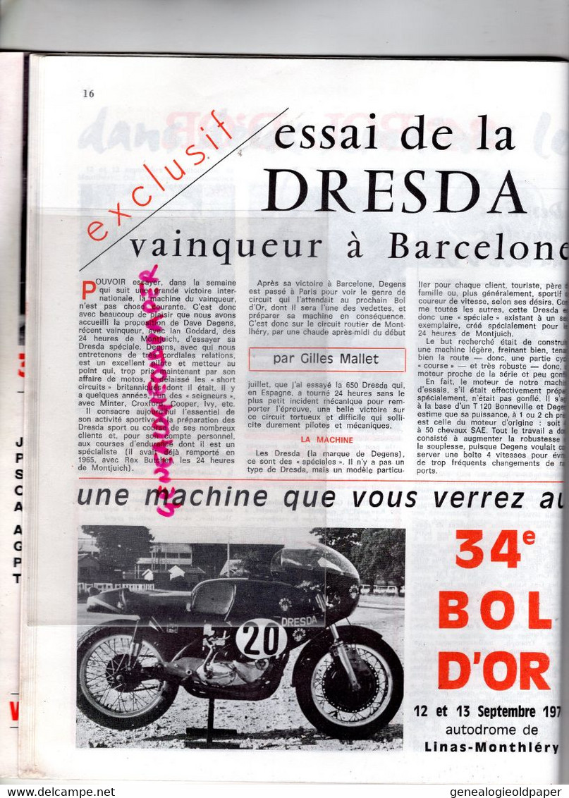 MOTO REVUE-1970-N° 1991-CROSS-GRASS TRACK-DRESDA DEGENS-BOL OR- LINAS MONTLHERY-LAGUEPIE-LAVAUR-MOISSAC-APOLDA-CHINON