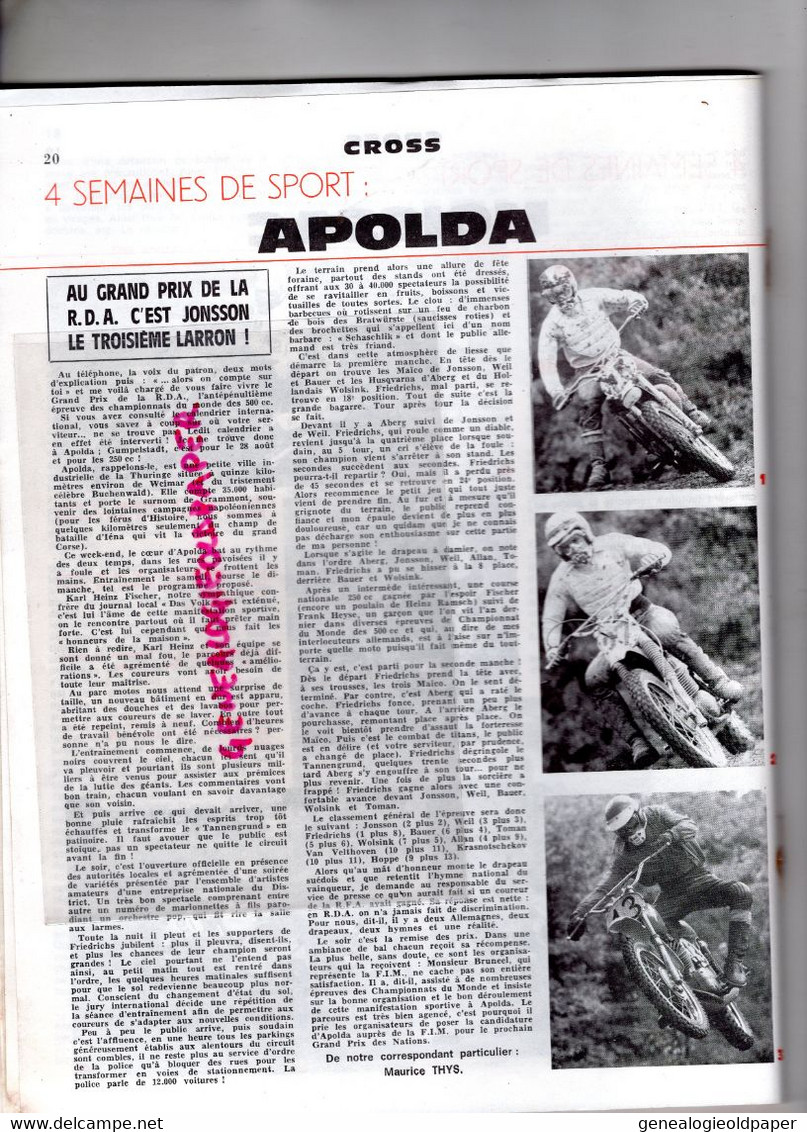 MOTO REVUE-1970-N° 1991-CROSS-GRASS TRACK-DRESDA DEGENS-BOL OR- LINAS MONTLHERY-LAGUEPIE-LAVAUR-MOISSAC-APOLDA-CHINON