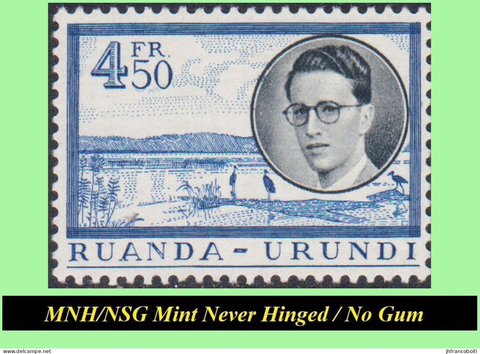 1955 * RUANDA-URUNDI RU 196/199 MNH (NO GUM) KING'S TRAVEL SET  ( X 4 Stamps ) - Unused Stamps