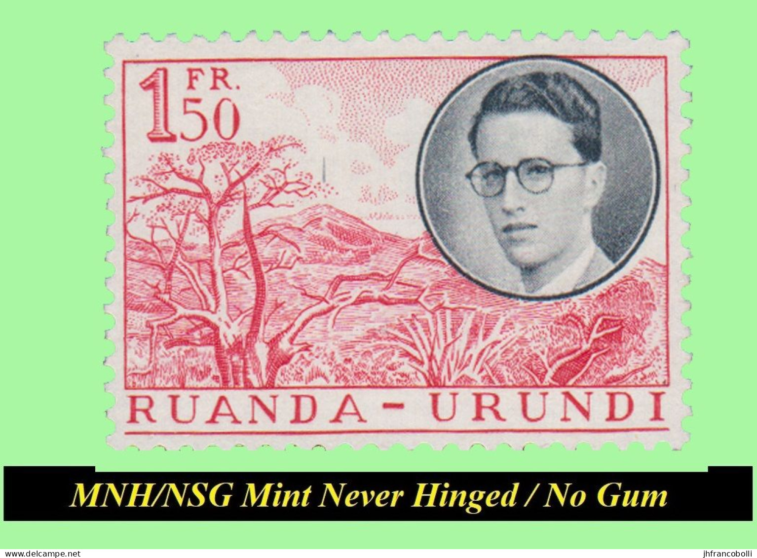 1955 * RUANDA-URUNDI RU 196/199 MNH (NO GUM) KING'S TRAVEL SET  ( X 4 Stamps ) - Neufs