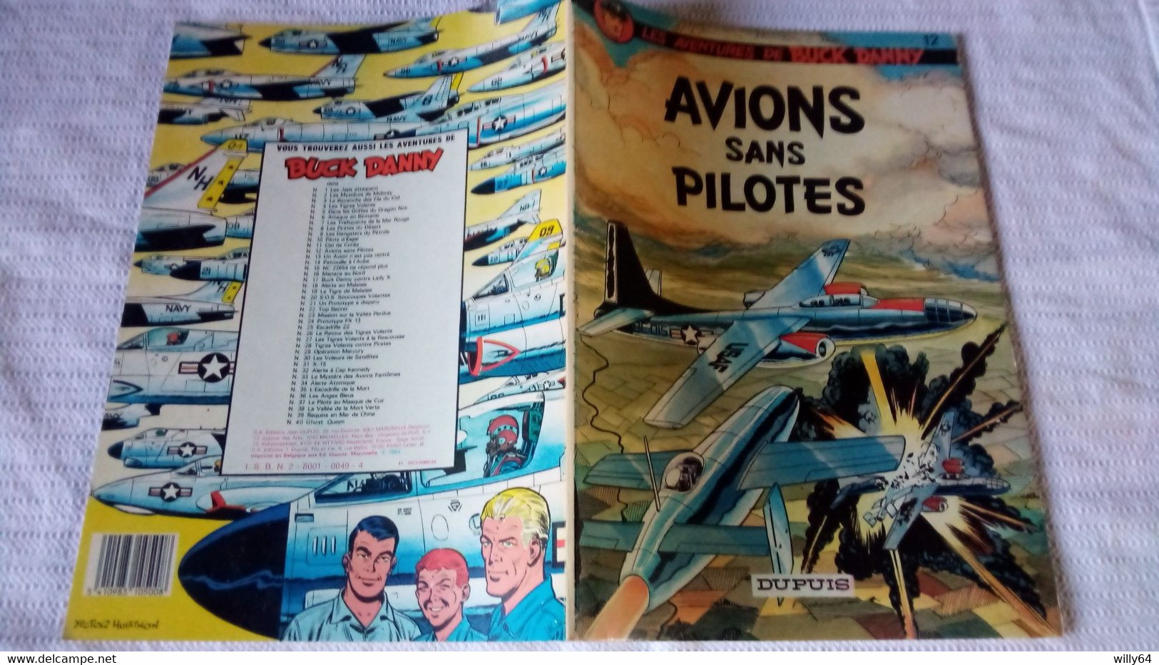 LES AVENTURES DE BUCK DANNY  N°12  " Avions Sans Pilotes "   1977  DUPUIS   BD SOUPLE  TBE - Buck Danny