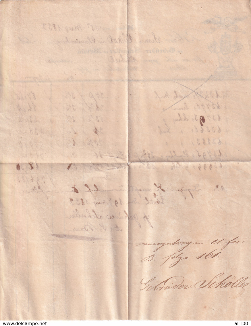 A19456 - INVOICE FROM AUSTRIAN EMPIRE 1832 BRUNN BRNO CZECH REPUBLIC GEBRUDER SCHOELLER IN BRUNN SIMON VIKOL - Autriche