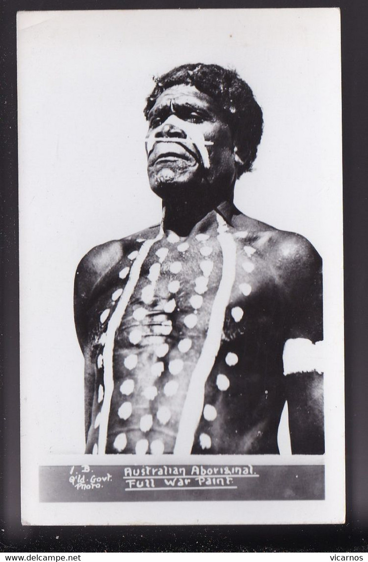 CP AUSTRALIE Australian Aboriginal Full War Paint - Aborigenes
