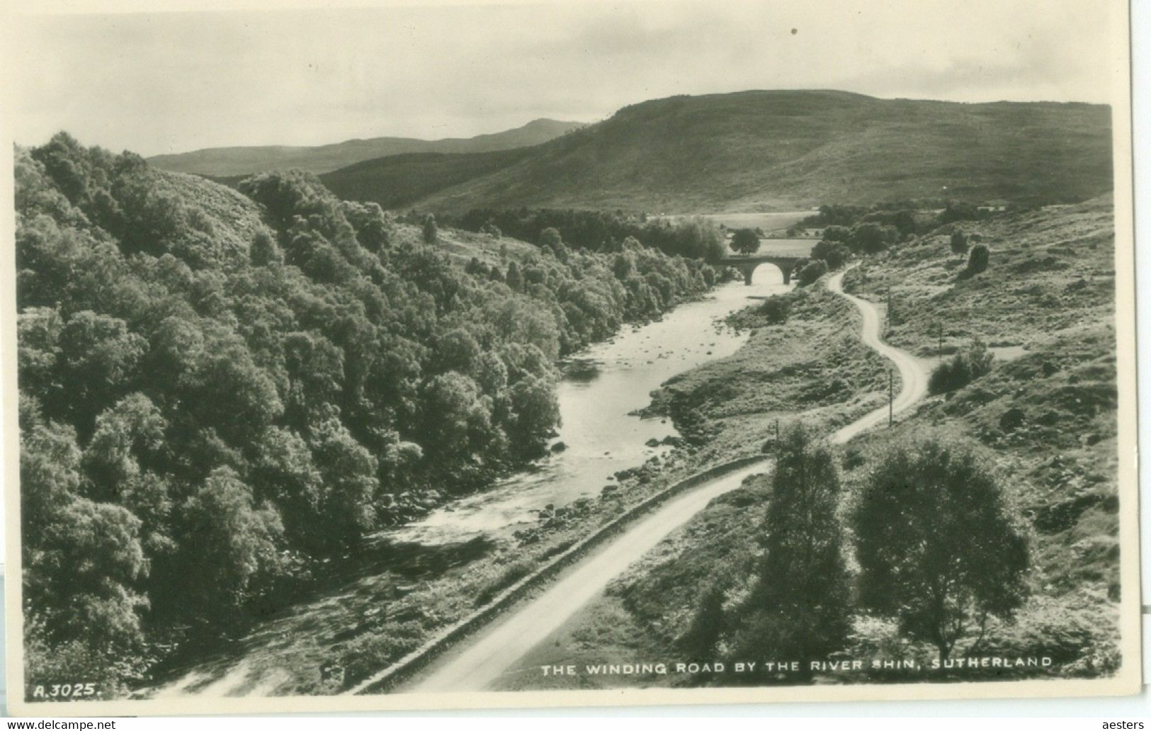 Lairg; The Winding Road By The River Shin - Not Circulated. (J.B. White Ltd. - Dundee) - Sutherland