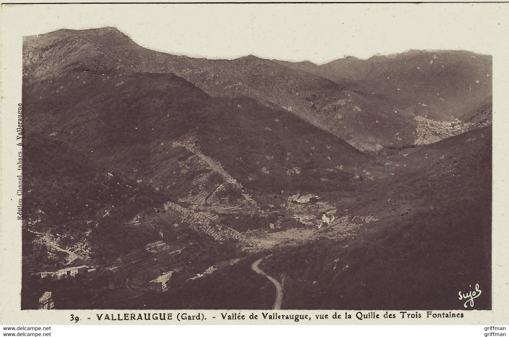 VALLERAUGUE LA VALLEE VUE DE LA QUILLE DES TROIS FONTAINES TBE - Valleraugue