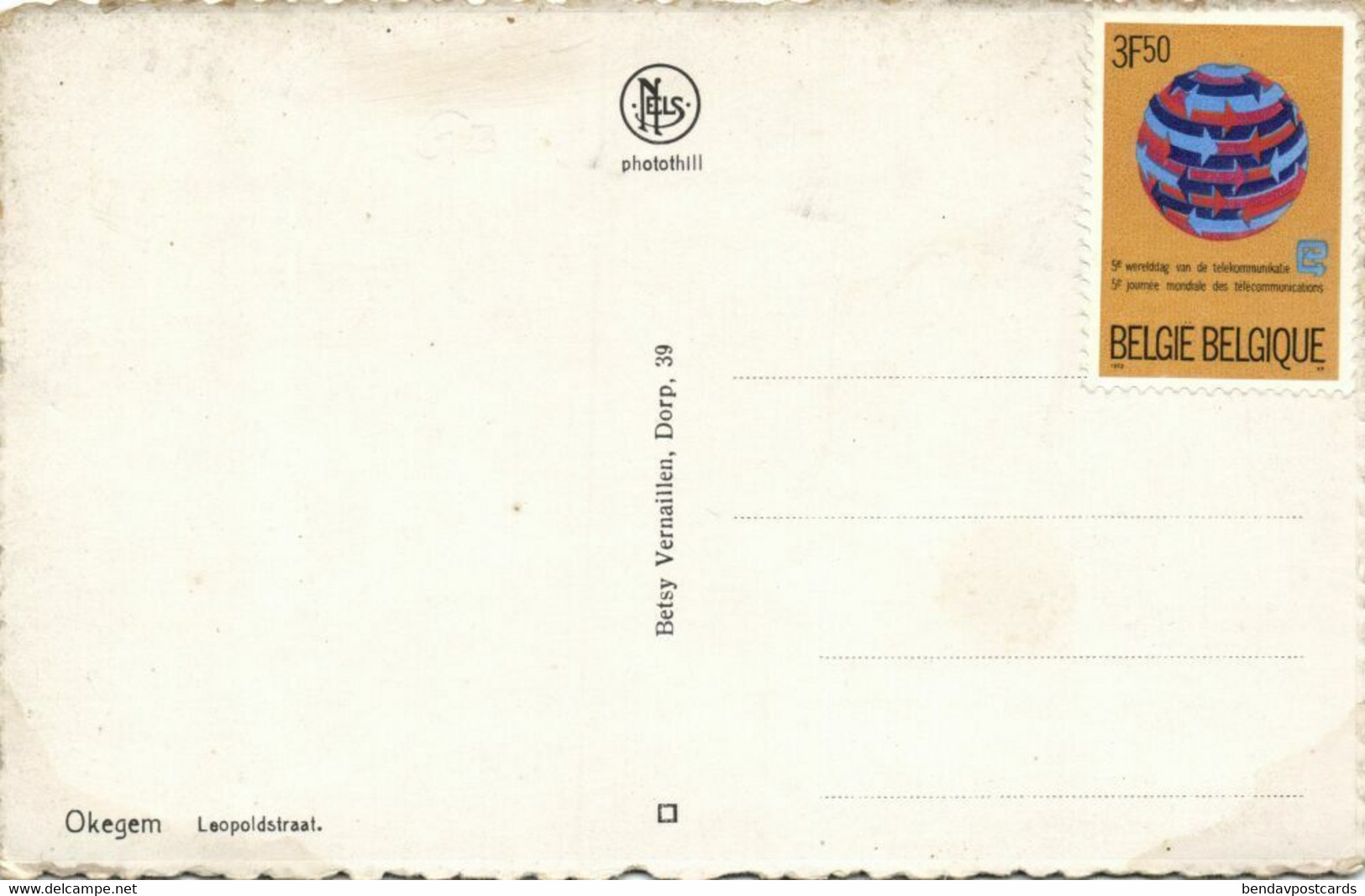 Belgium, OKEGEM, Leopoldstraat (1950s) Postcard - Ninove